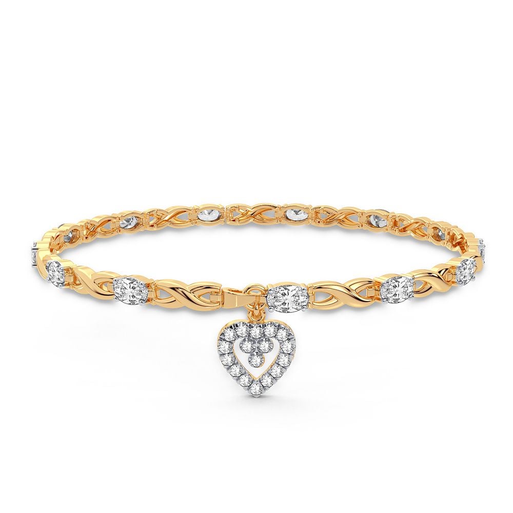 Gorgeous 10K 0.10CT DIAMOND BRACELET