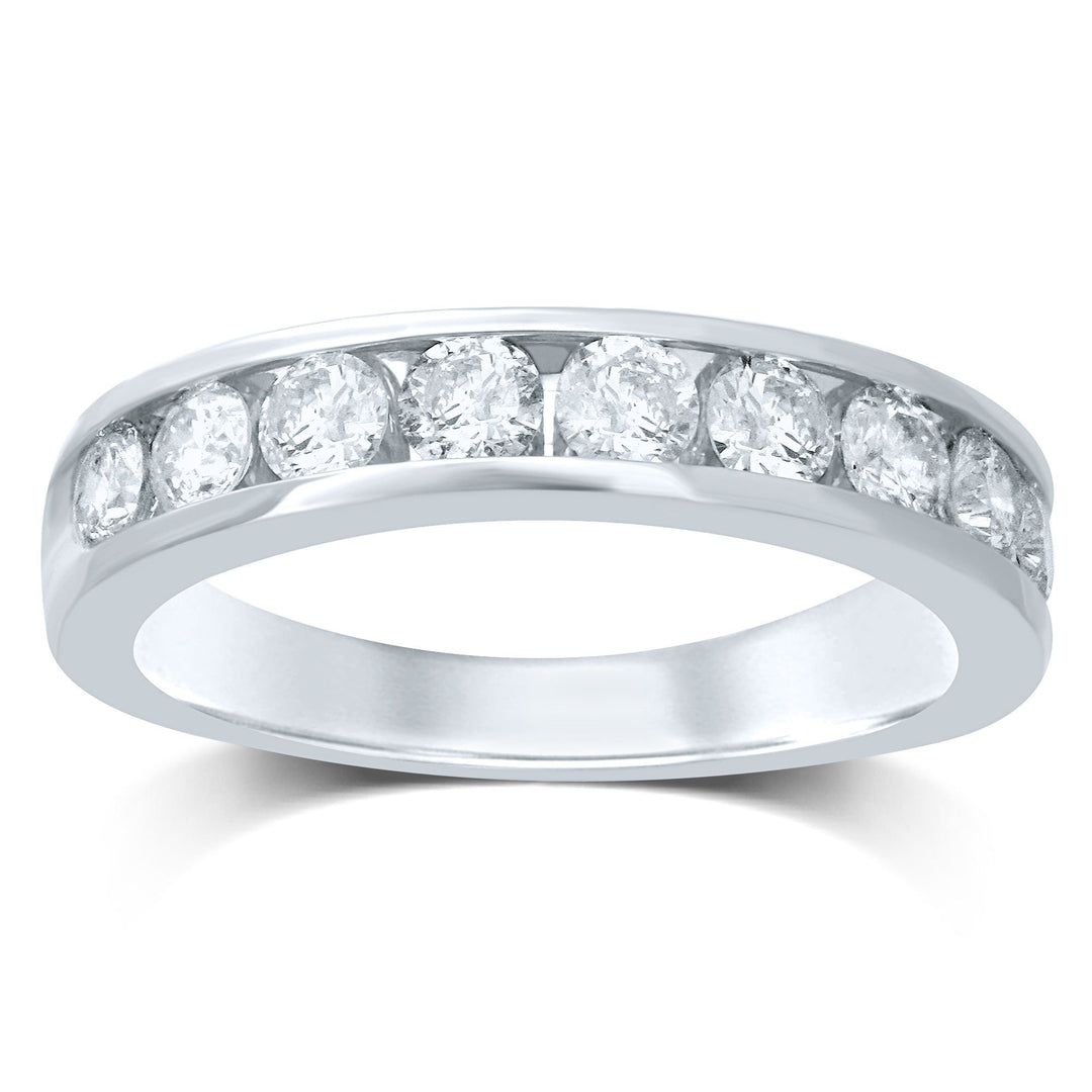 Beautiful 14K 1.00CT Diamond Band (9 Diamond Stones)
