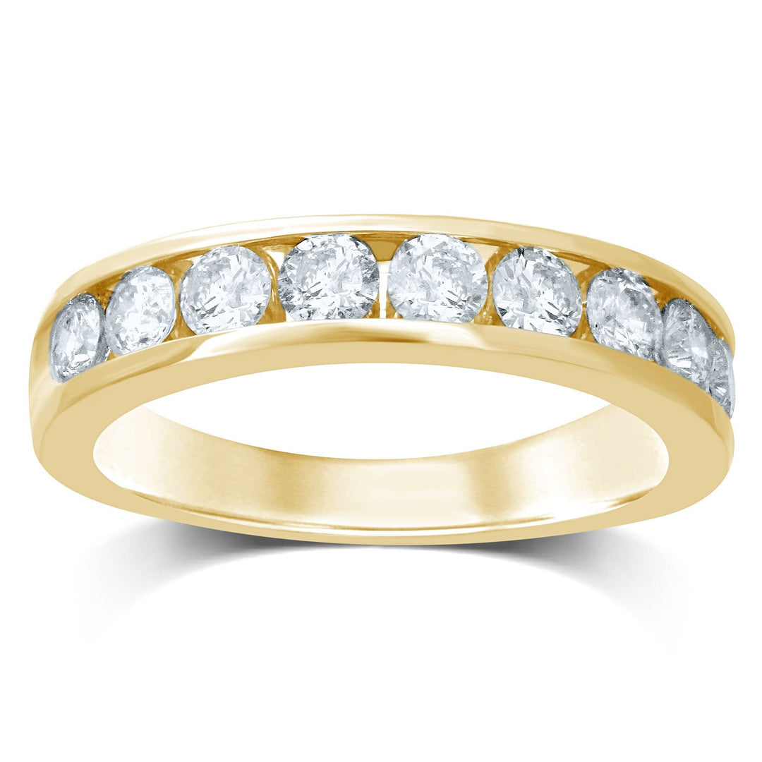 Gorgeous 14K 0.27CT Diamond Ladies Band (9 Diamond Stones)