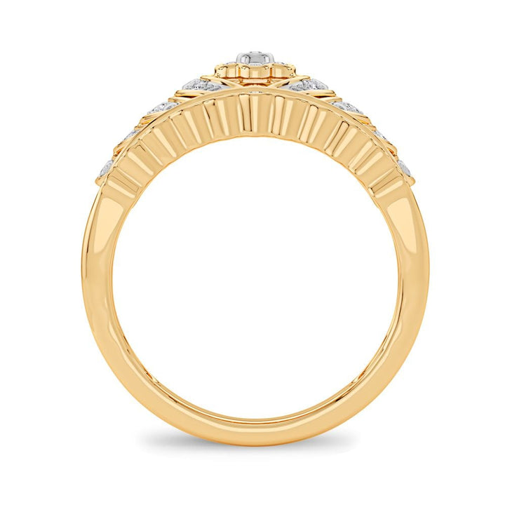 10K 0.10CT Diamond  Fashion Ring