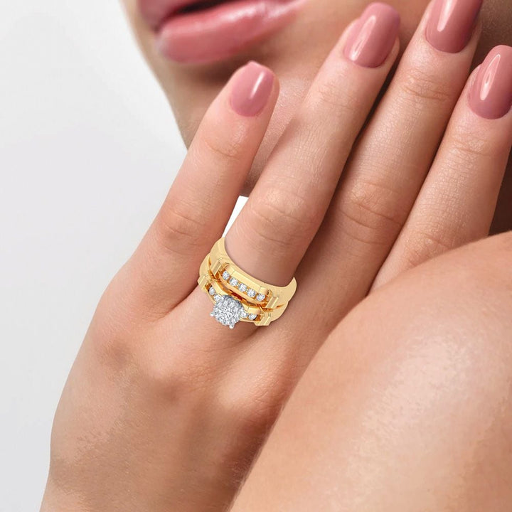 14K 0.87CT Diamond Trio Set