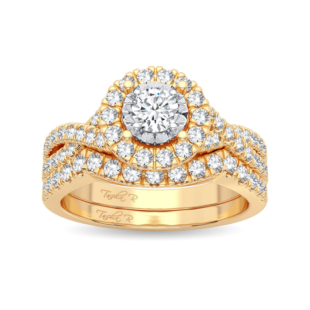 Dazzling 14K 0.75CT Diamond Bridal Ring