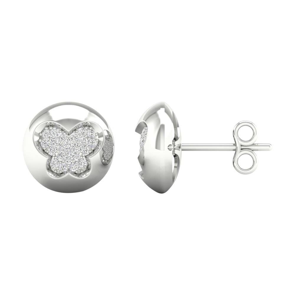 Elegant 10K 0.12ct Diamond Earring