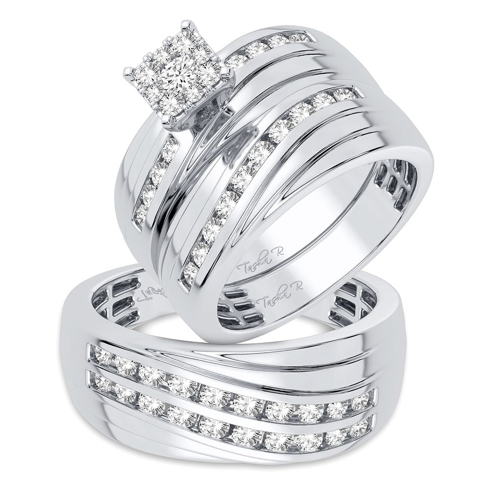 Beautiful 14K 1.13CT DIAMOND TRIO SET