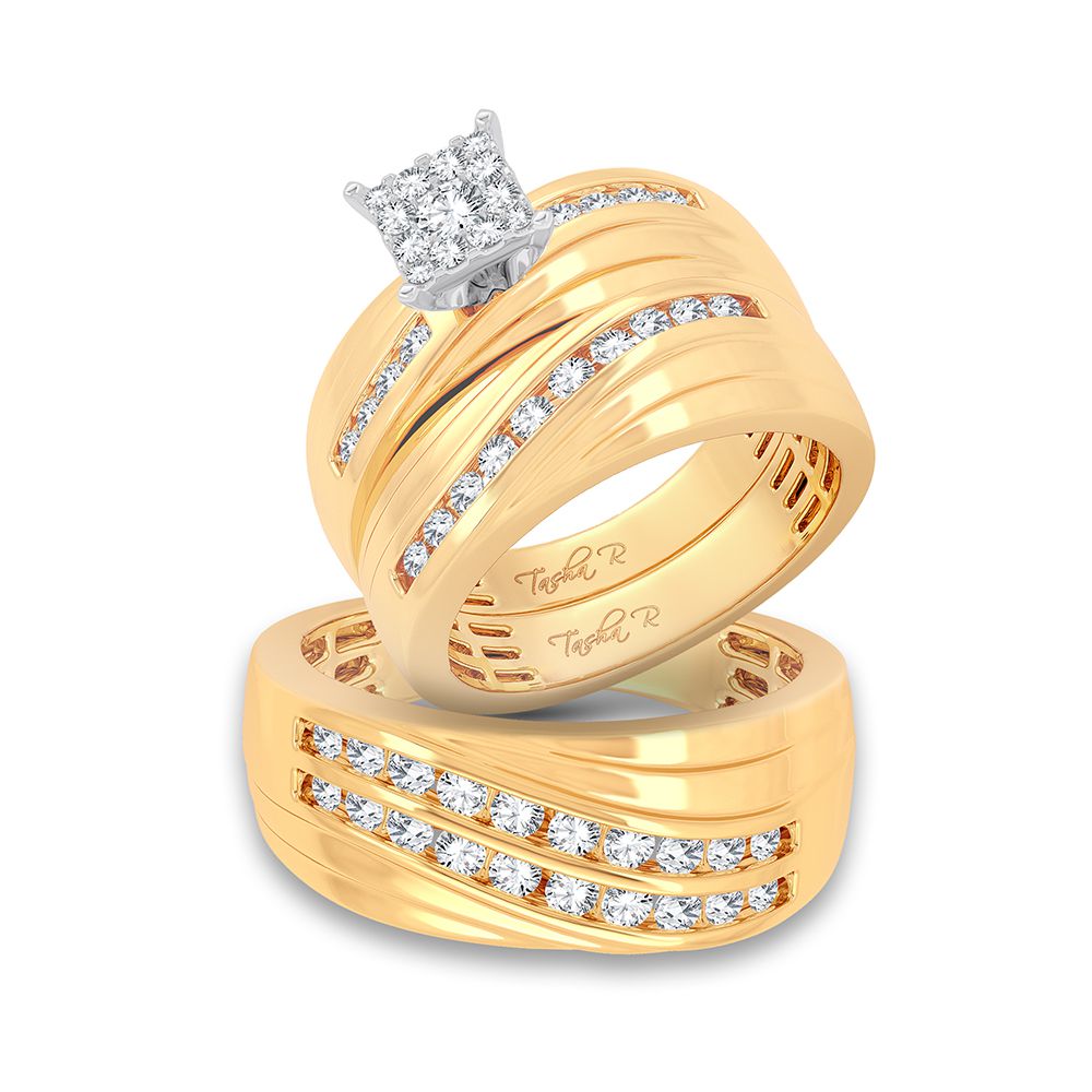 Elegant 14K 1.13ct Diamond Trio Set