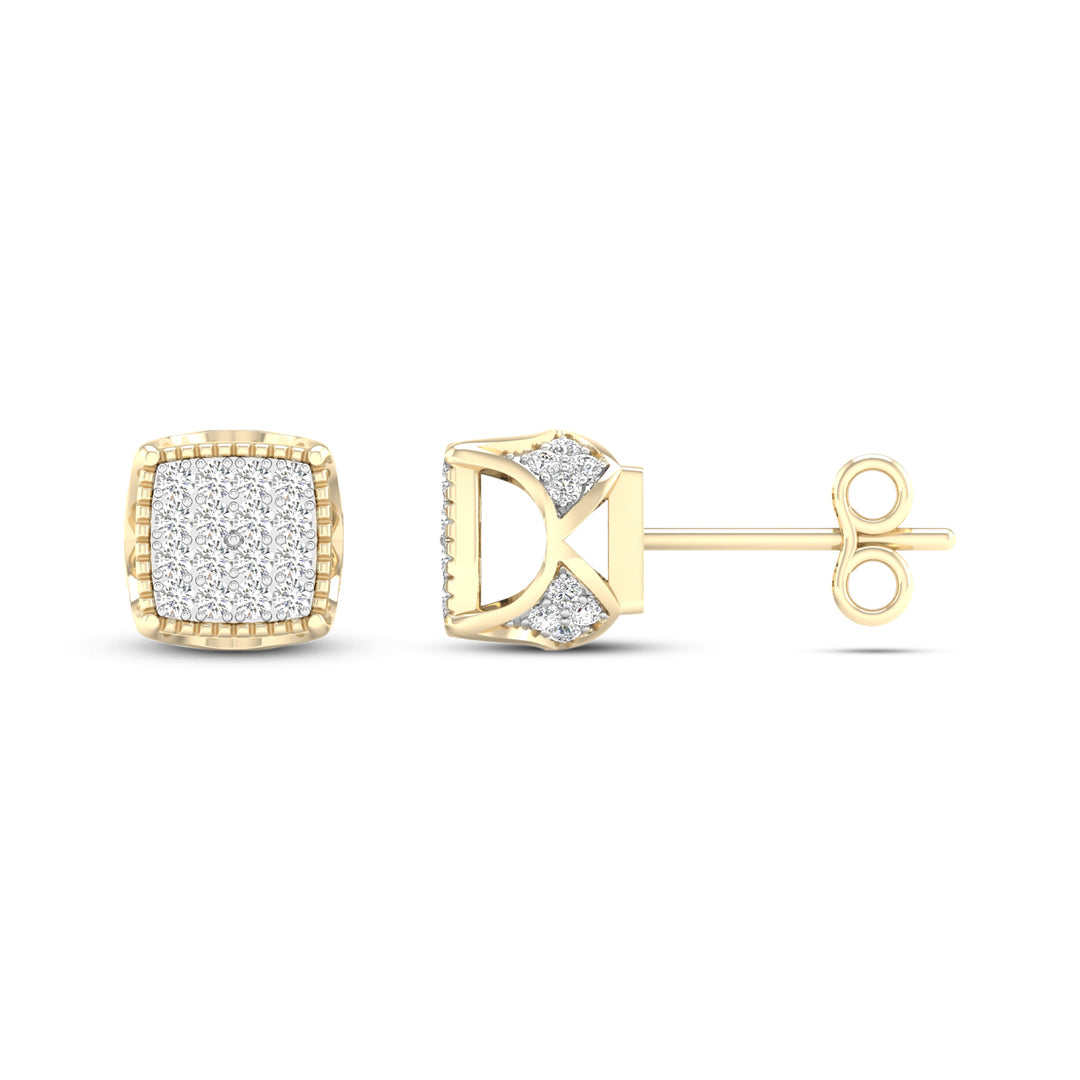 Elegant 10K 0.15CT Diamond Earring
