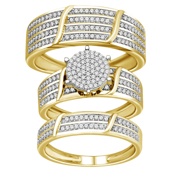 Beautiful 10K 0.75ct Diamond Trio Set