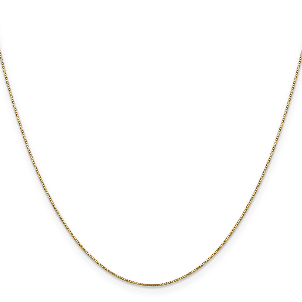 14k .5mm Carded Box Chain