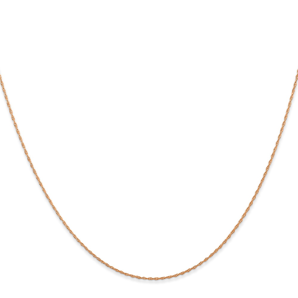 14k  Rose Gold .5 mm Carded Cable Rope Chain