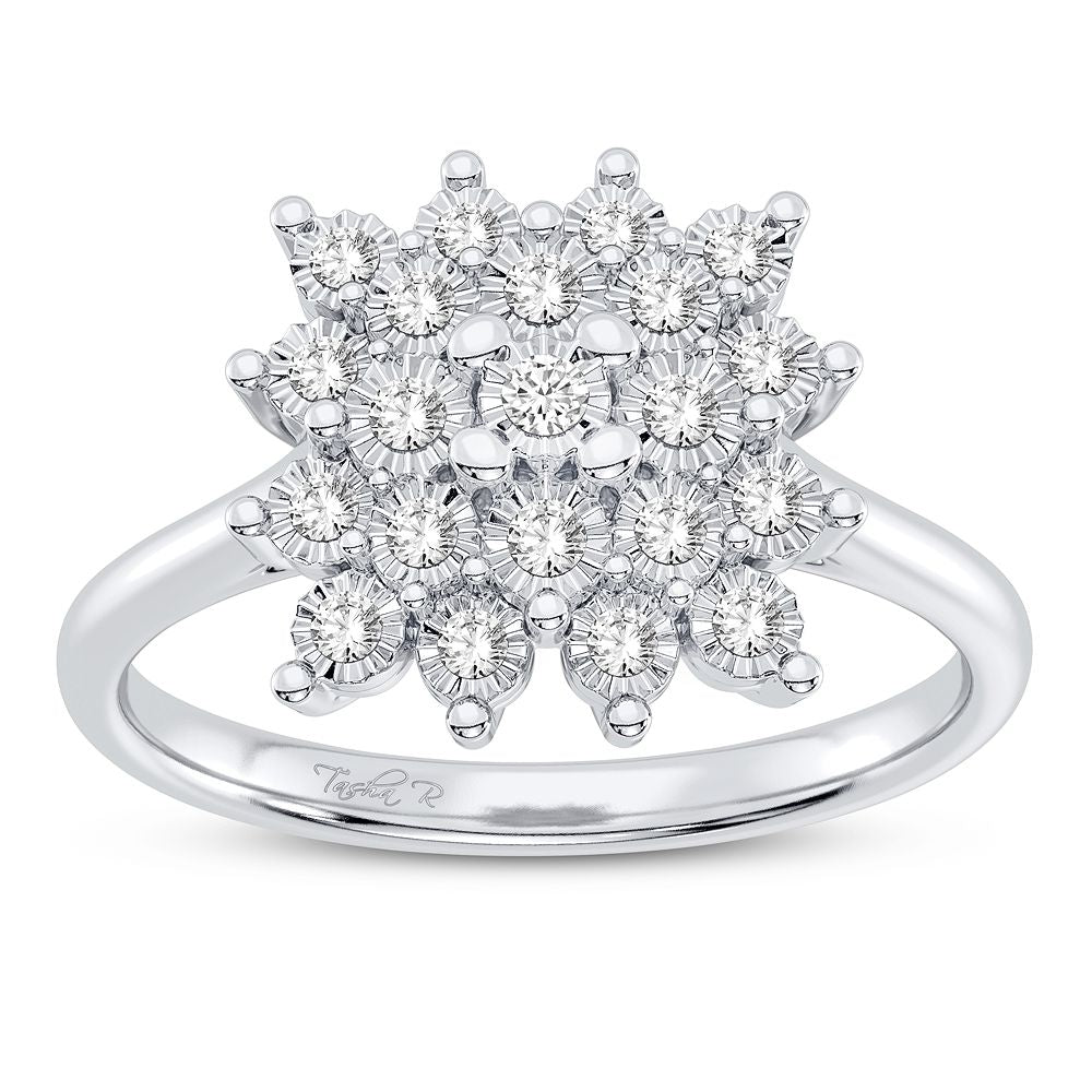 Exquisite 10K 0.17CT DIAMOND RING