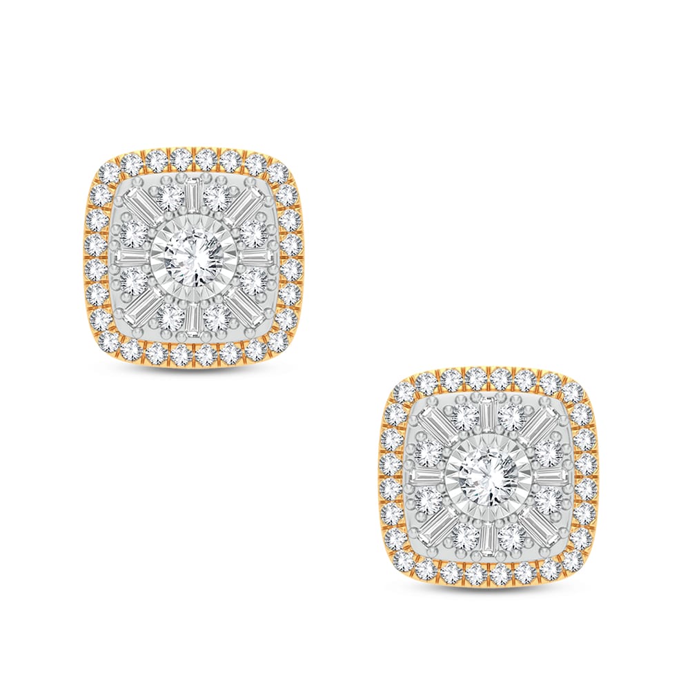 Romantic 14k Yellow Gold 0.50ct Diamond Drop Earrings