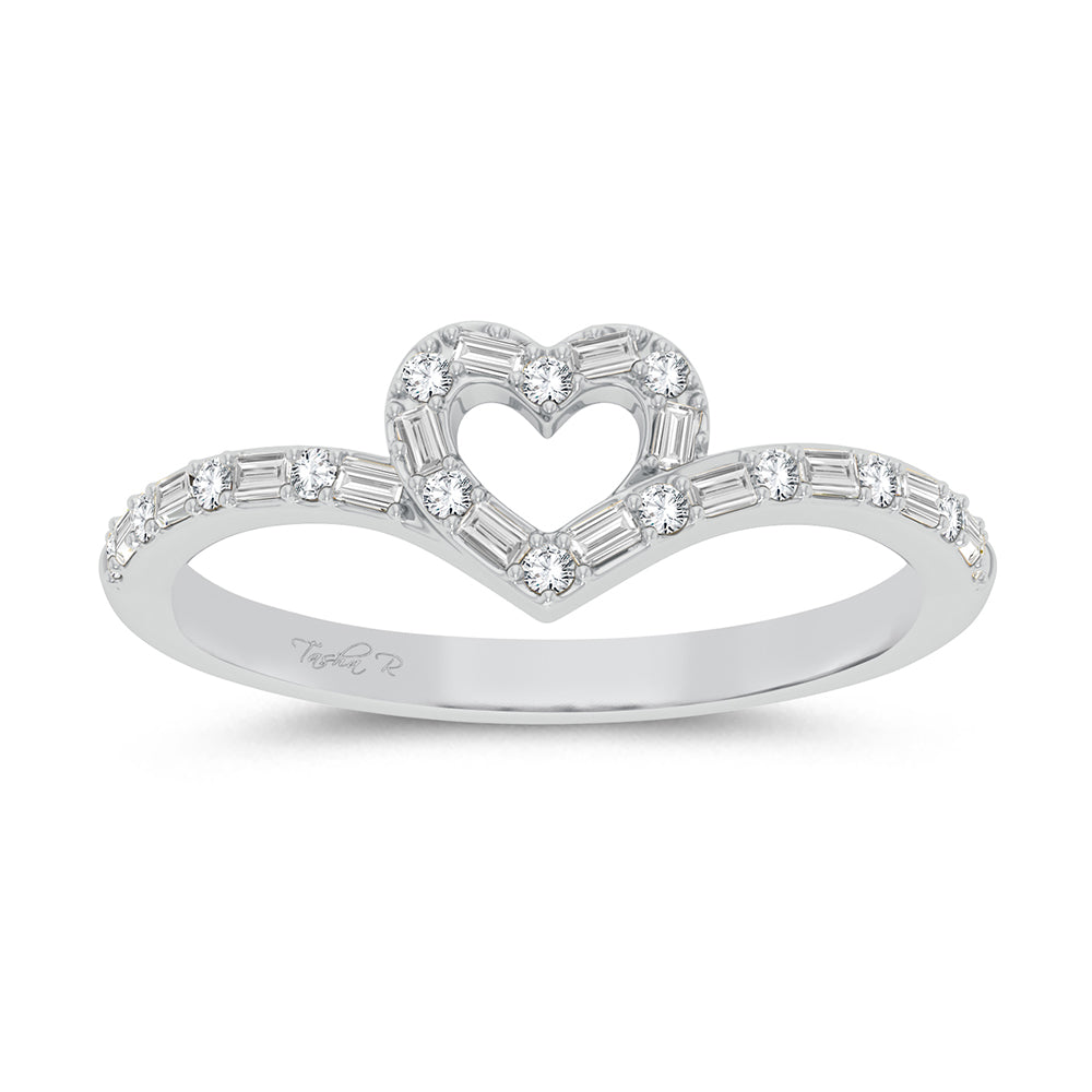 Sparkling 0.17ct Diamond Fashion Ring in White Gold