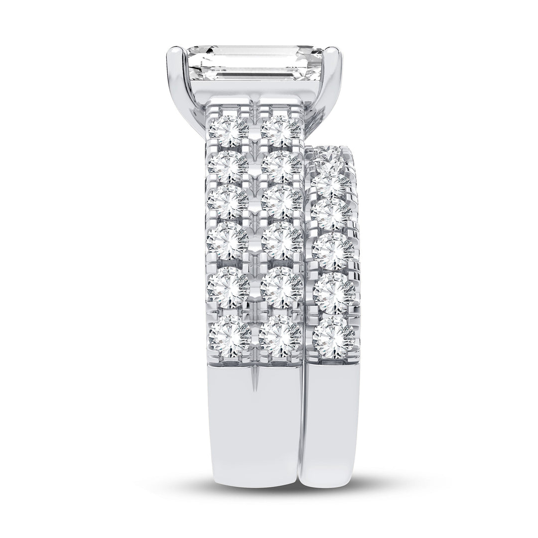 14K 5.00CT Certified Lab Grown Diamond Bridal Set