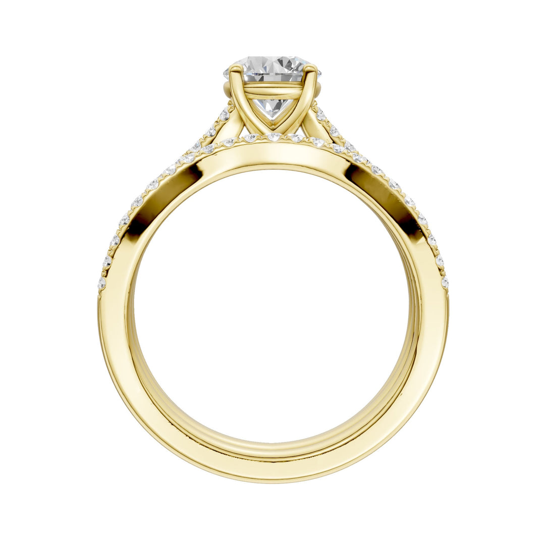14K 1.40CT Lab Grown Diamond Bridal Set