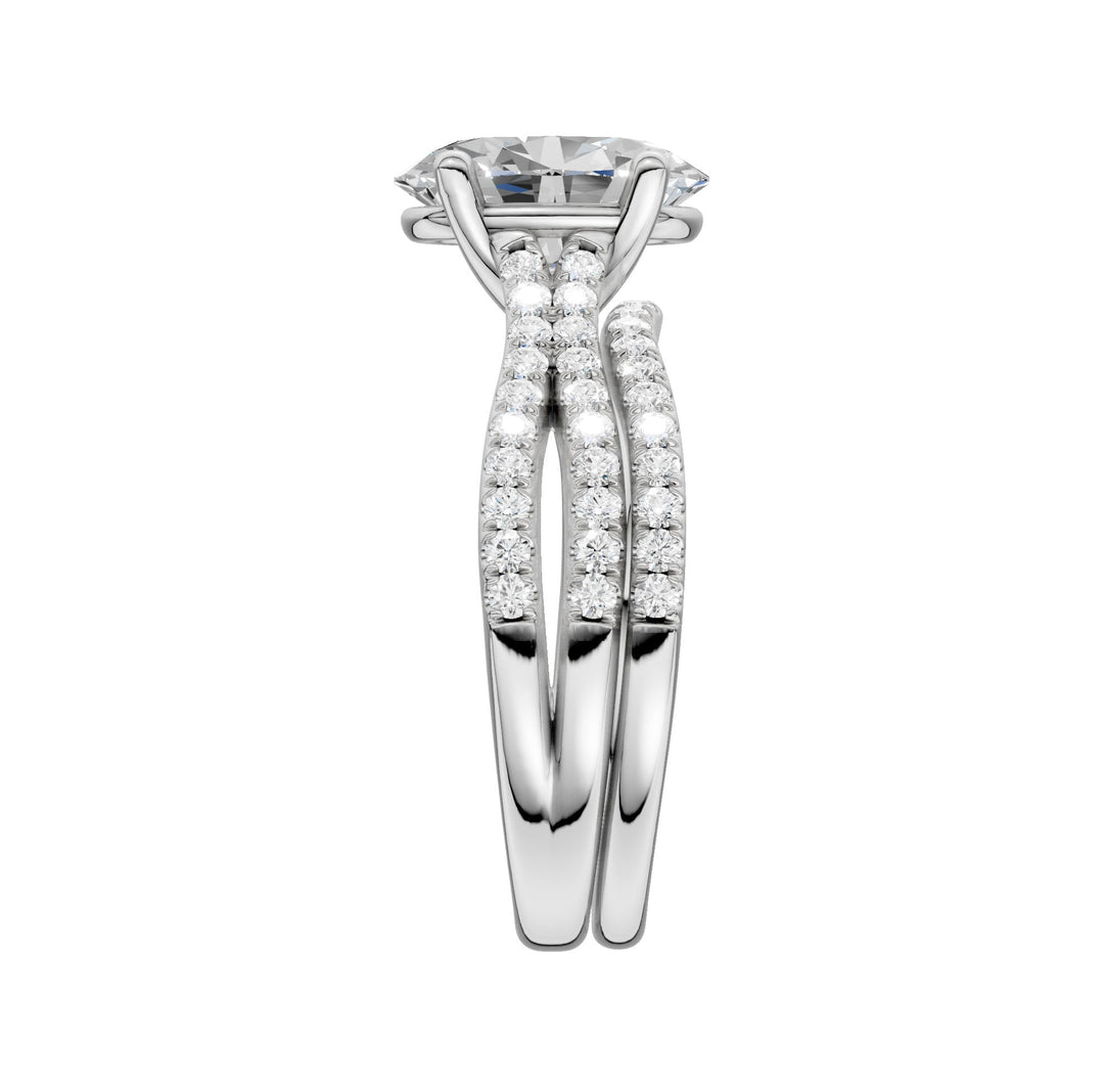 14K 1.40CT Lab Diamond Bridal Set