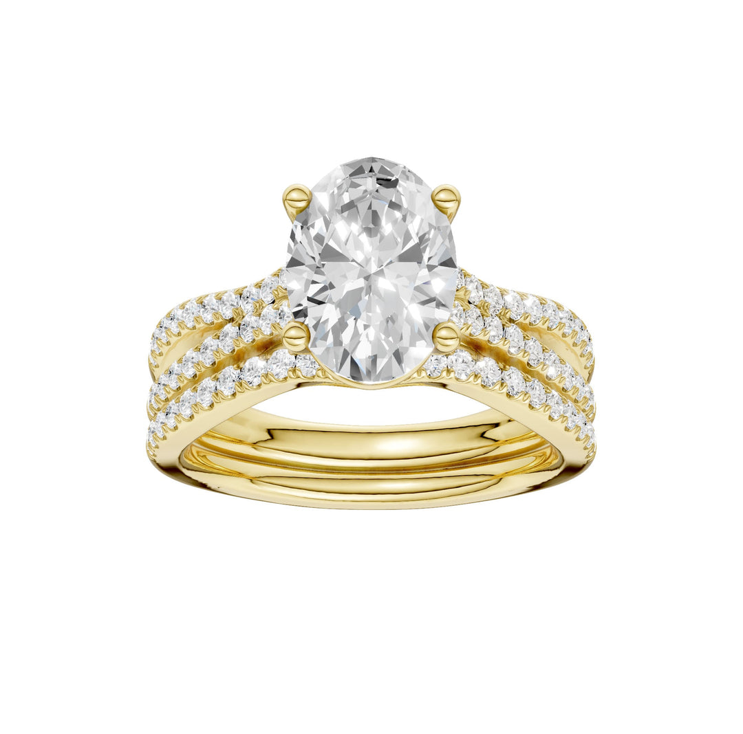14K 1.40CT Lab Diamond Bridal Set