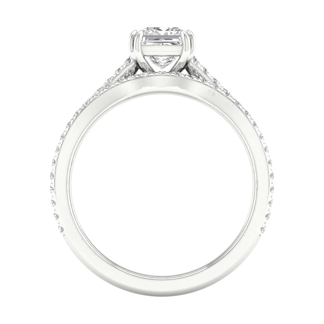 Certified Lab Grown 14K 1.65CT Diamond Bridal Set
