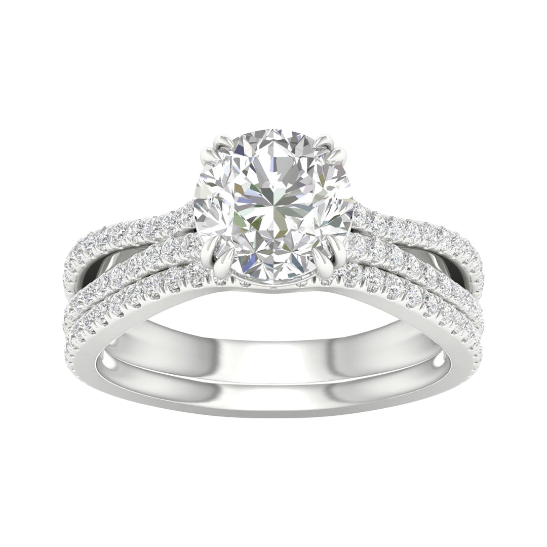 Certified Lab Grown 14K 2.50CT Diamond Bridal Set