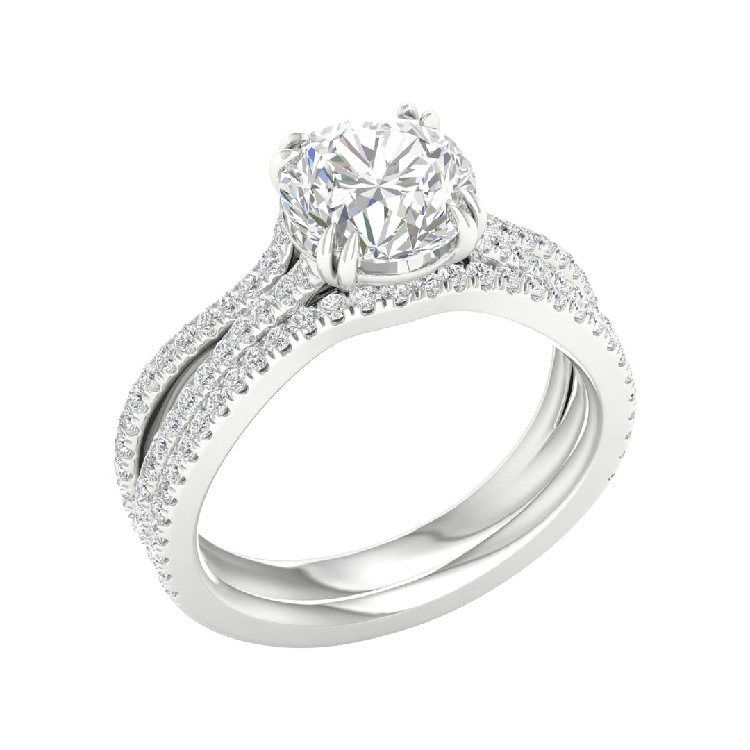 Certified Lab Grown 14K 2.50CT Diamond Bridal Set