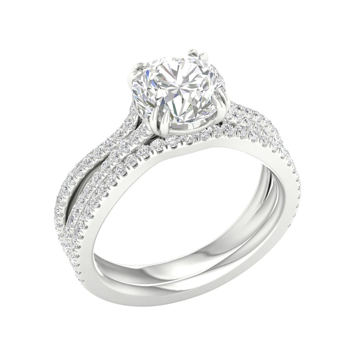 Certified Lab Grown 14K 2.50CT Diamond Bridal Set