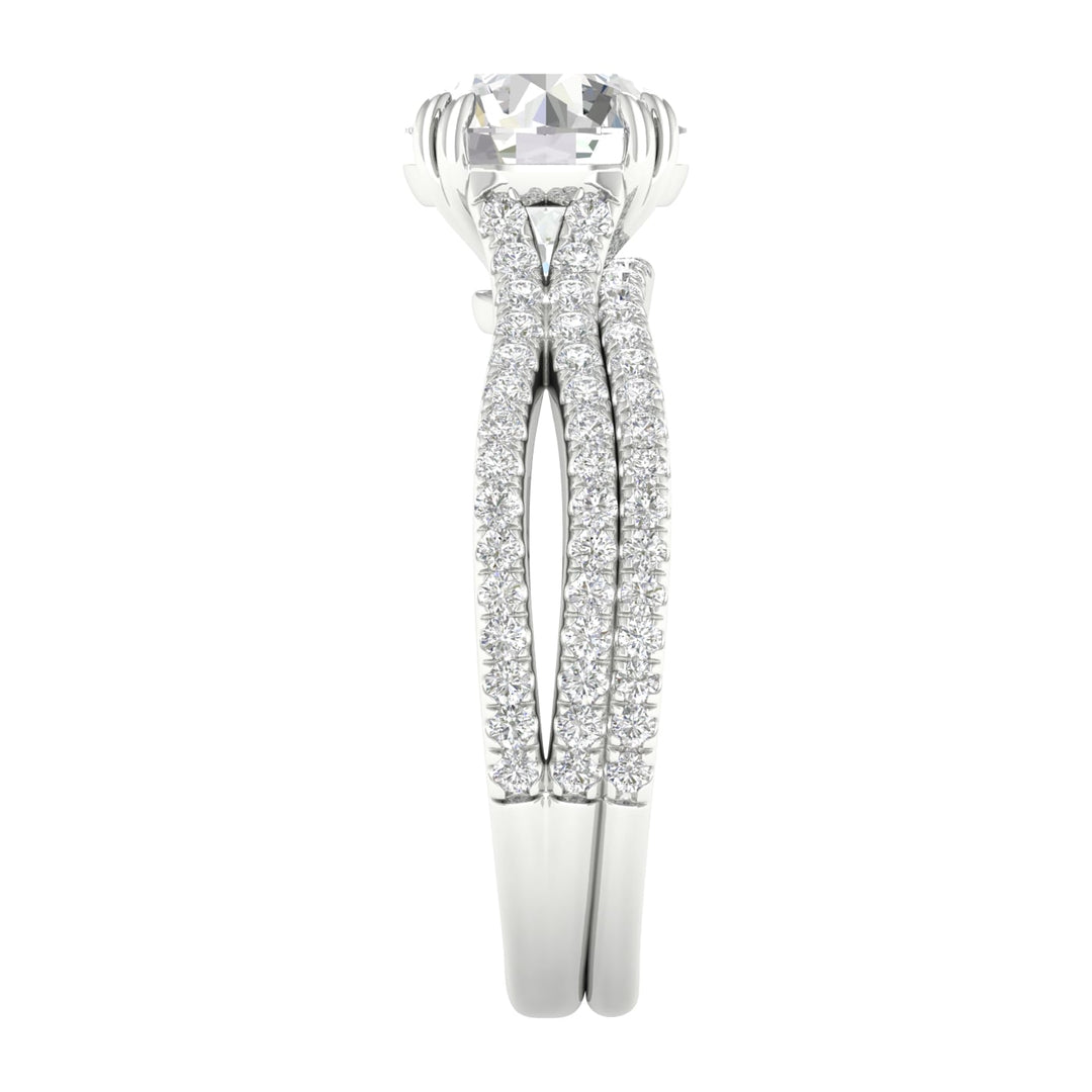 Certified Lab Grown 14K 2.50CT Diamond Bridal Set