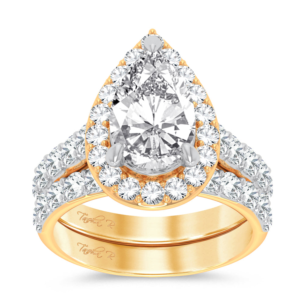 14K Yellow Gold 5CT Lab Diamond Womens Bridal Ring