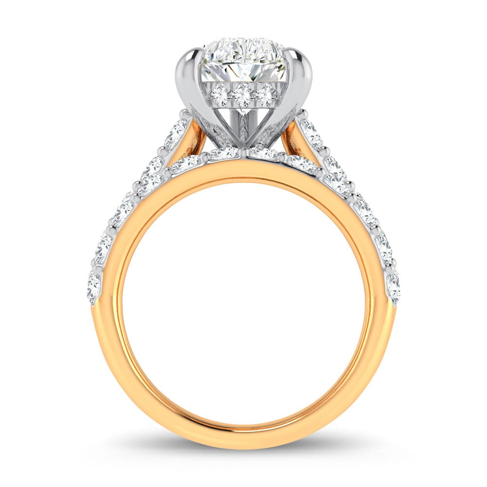 14K 5.00CT Certified Lab Grown Diamond Bridal Ring
