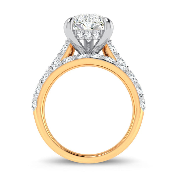 14K 5.00CT Certified Lab Grown Diamond Bridal Ring
