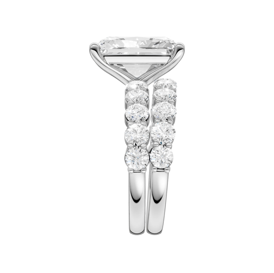 14K 5.00CT Certified Lab Grown Diamond Bridal Set