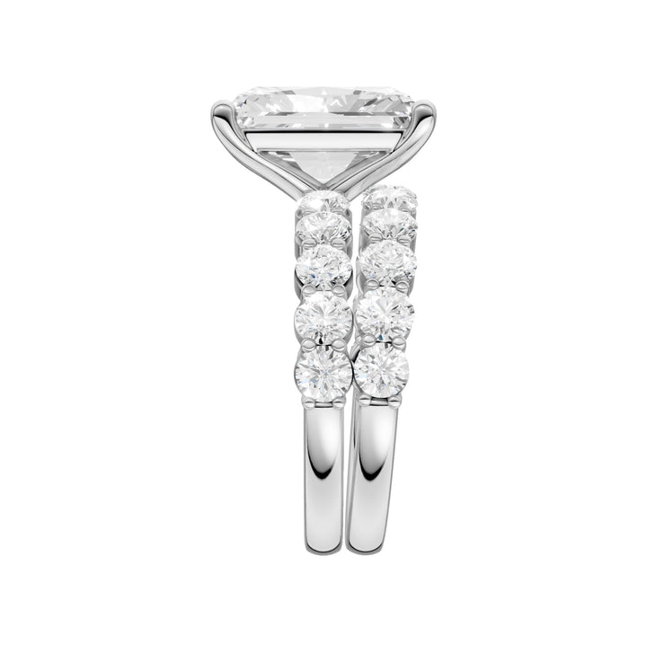 14K 5.00CT Certified Lab Grown Diamond Bridal Set
