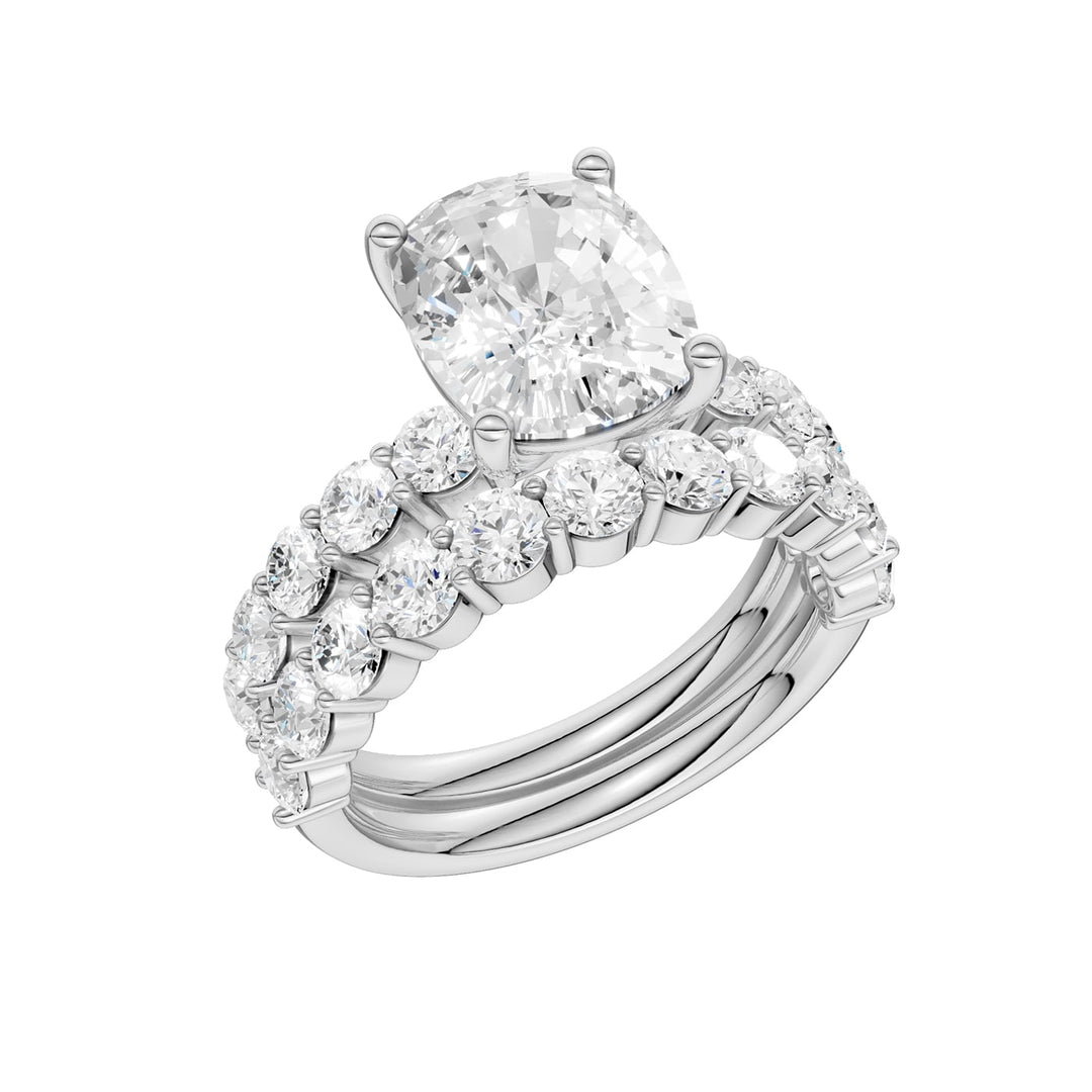 14K 5.00CT Certified Lab Grown Diamond Bridal Set