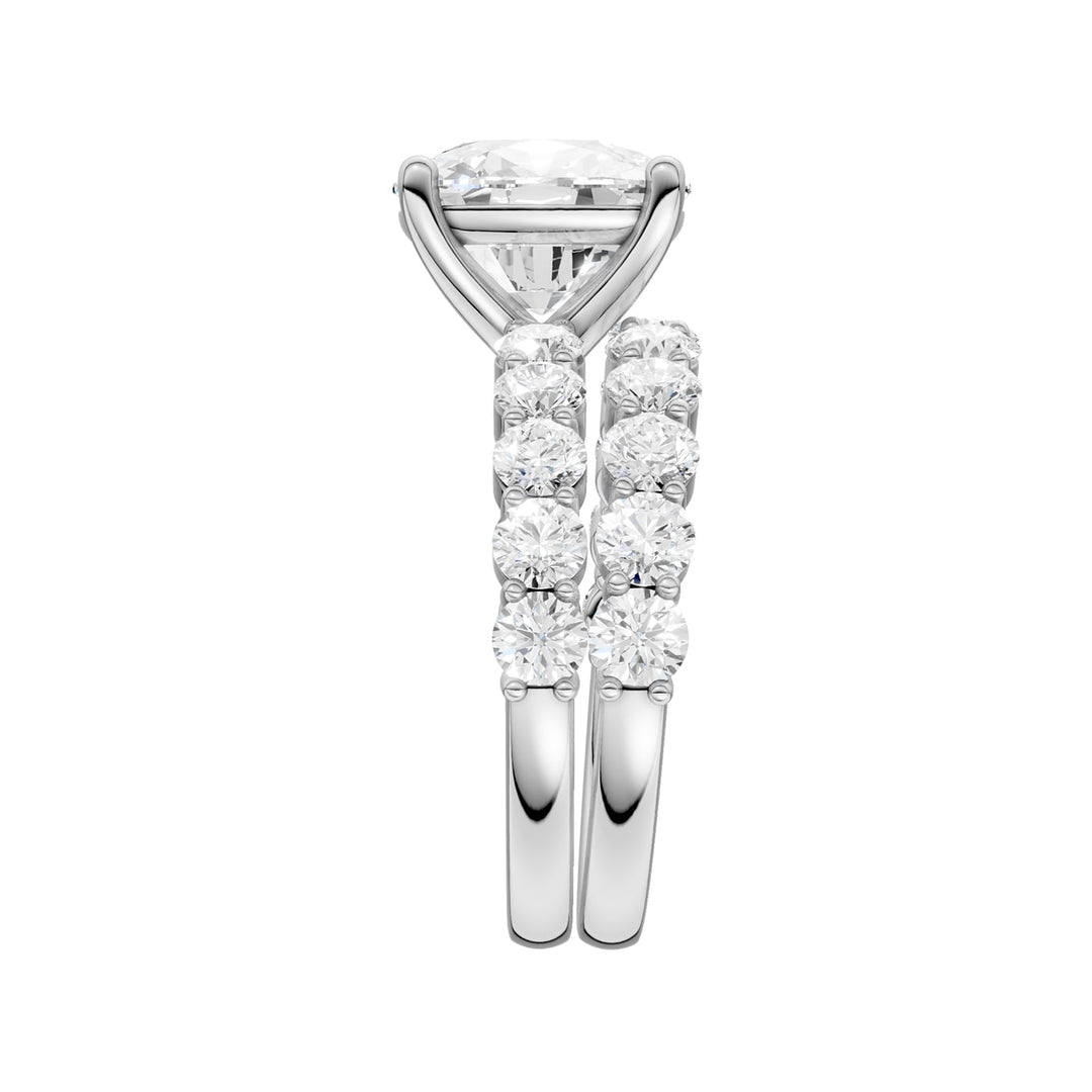 14K 5.00CT Certified Lab Grown Diamond Bridal Set