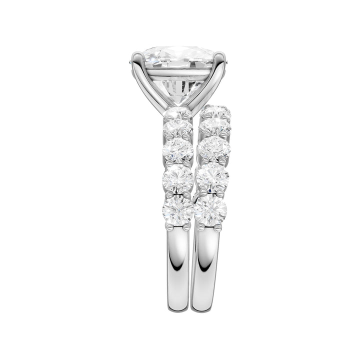 14K 5.00CT Certified Lab Grown Diamond Bridal Set