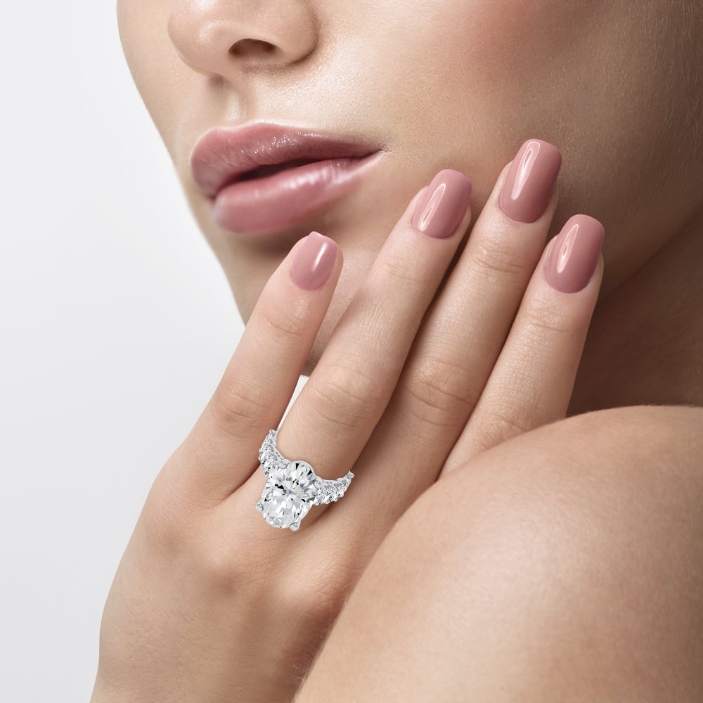 14K 9.50CT Certified Lab Grown Engagement Ring