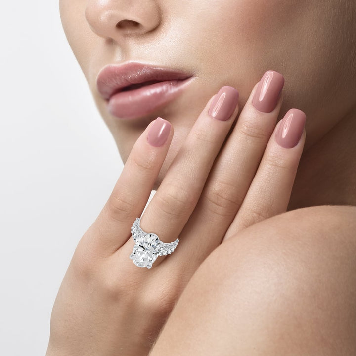 14K 9.50CT Certified Lab Grown Engagement Ring