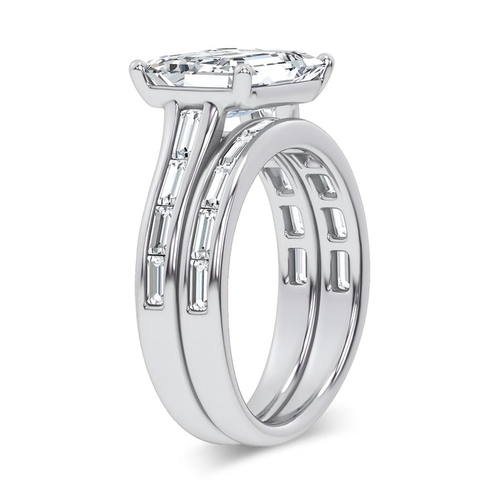 14K 5.72CT Certified Lab Grown Diamond Bridal Set