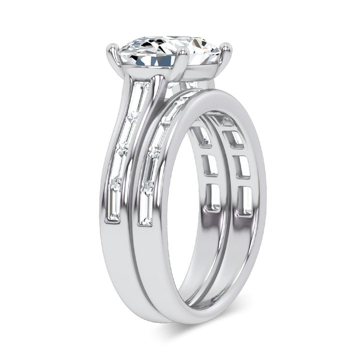 14K 3.57CT Certified Lab Grown Diamond Bridal Set