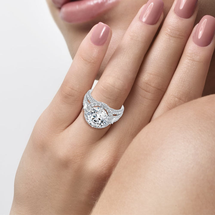 14K 6.50CT Certified Lab Grown Engagement Ring