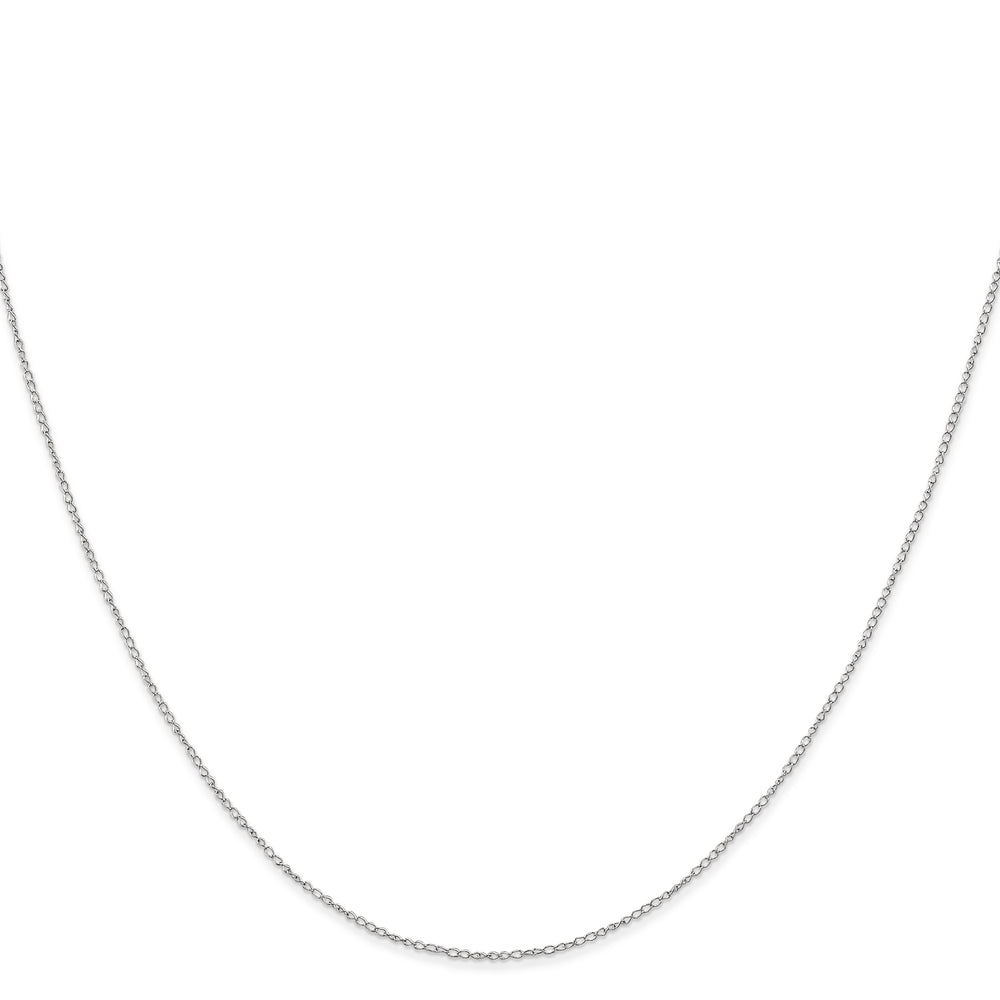 14k White Gold .42mm Gold Carded Curb Chain
