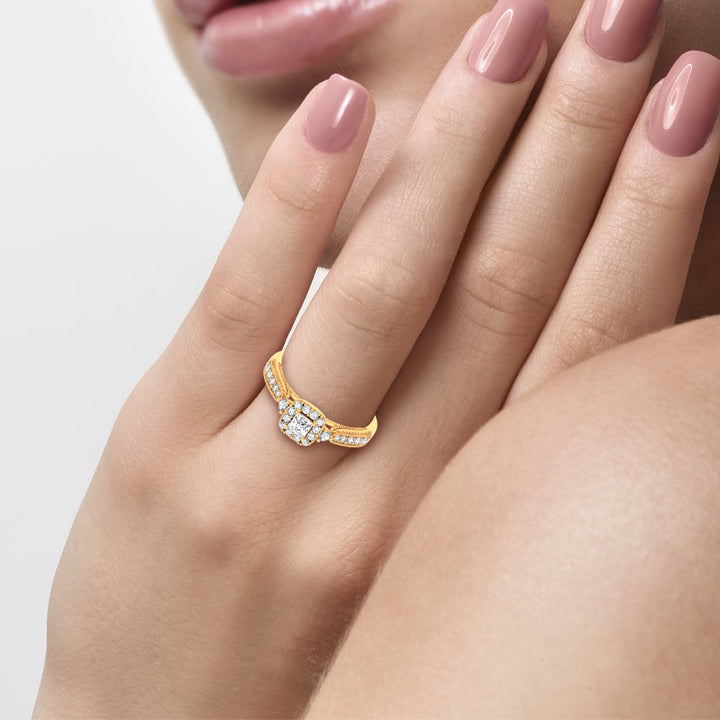 14K 0.55CT Certified Lab Grown Promise Ring