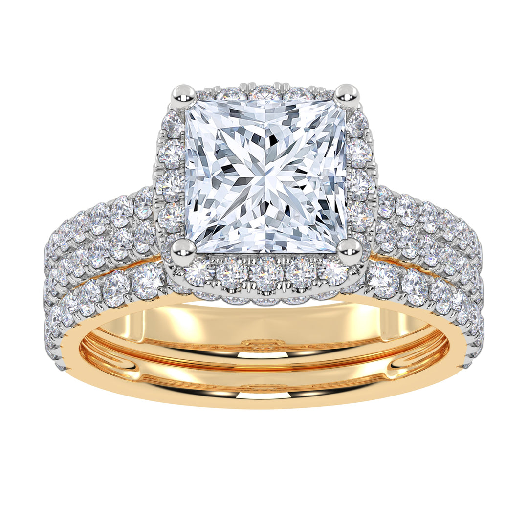 10K 2.54CT Certified Lab Grown Diamond Bridal Set