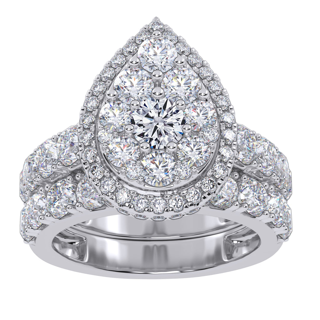 10K 3.00CT Certified Lab Grown Diamond Bridal Set