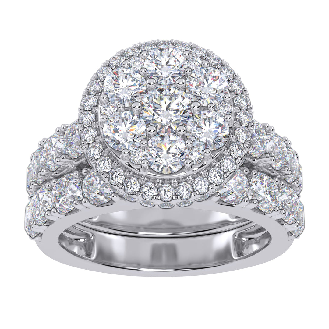10K 3.00CT Certified Lab Grown Diamond Bridal Set