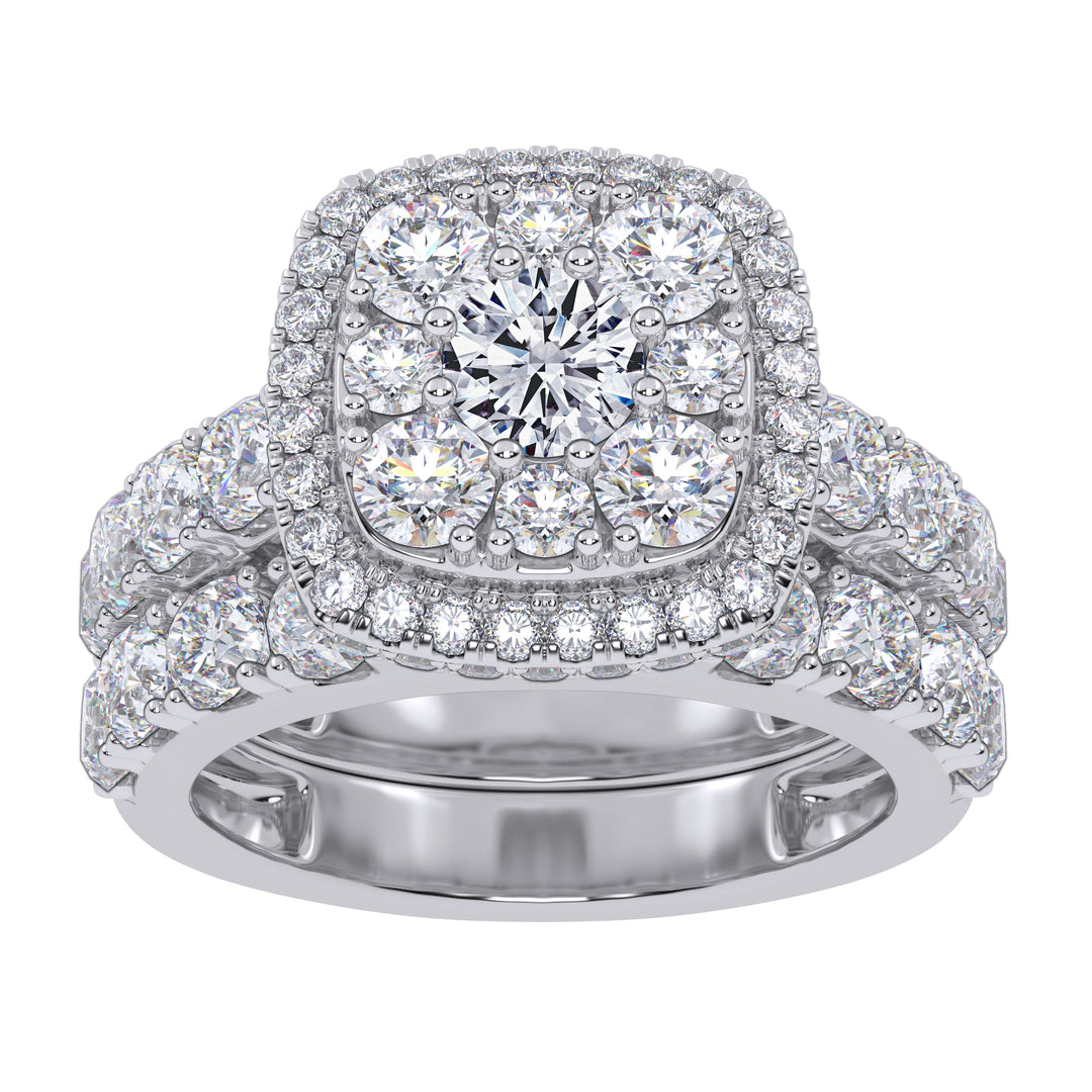 10K 3.00CT Certified Lab Grown Diamond Bridal Set