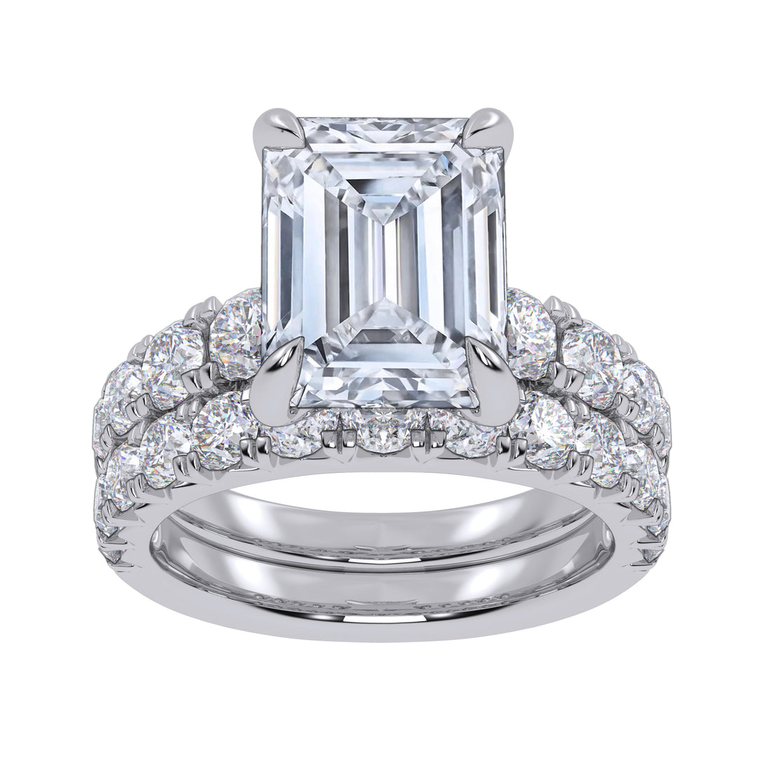 14K 5.04CT Certified Lab Grown Diamond Bridal Set
