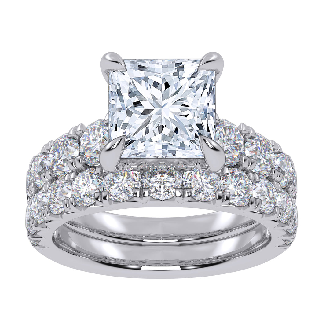 14K 5.04CT Certified Lab Grown Diamond Bridal Set