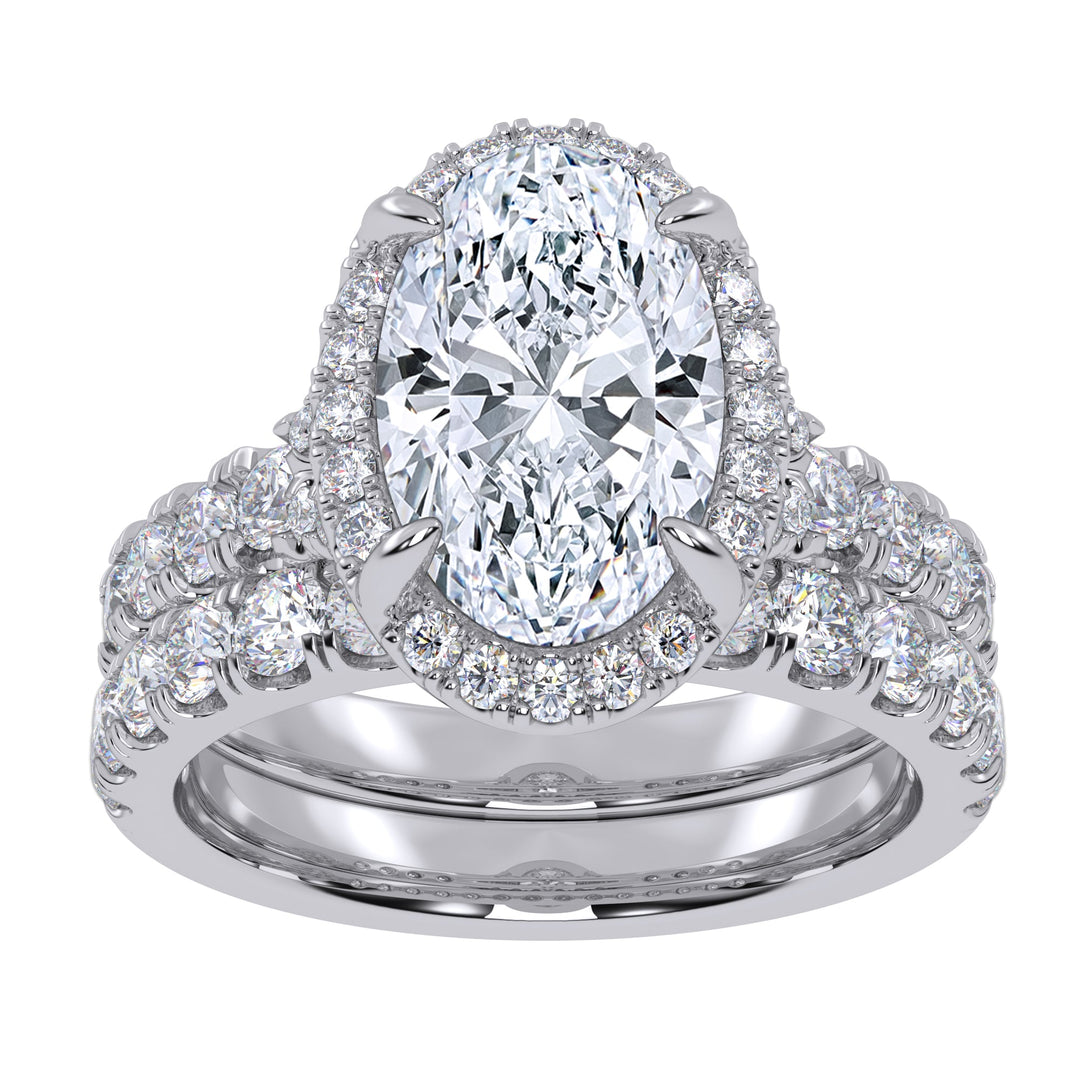 14K 4.53CT Certified Lab Grown Diamond Bridal Set