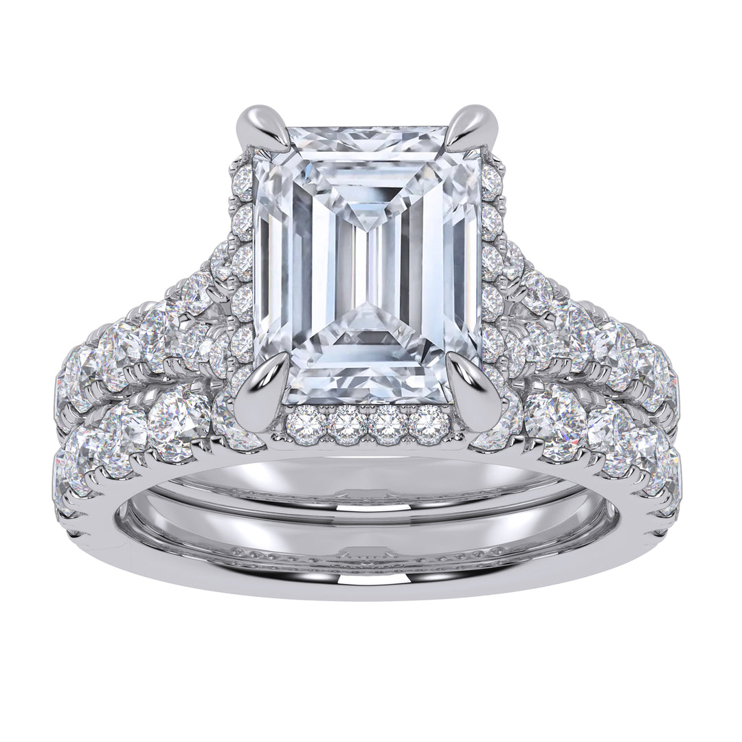 14K 4.53CT Certified Lab Grown Diamond Bridal Set