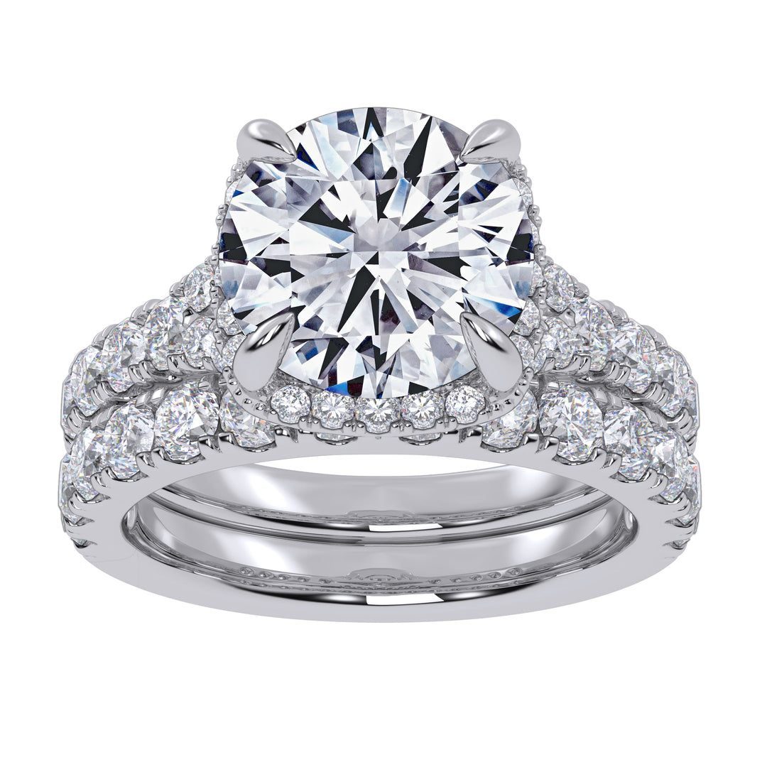 14K 4.53CT Certified Lab Grown Diamond Bridal Set