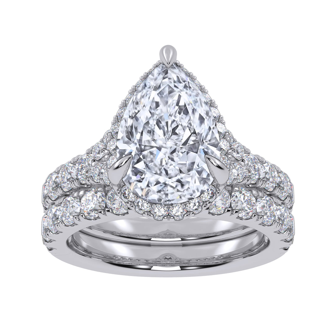 14K 4.53CT Certified Lab Grown Diamond Bridal Set